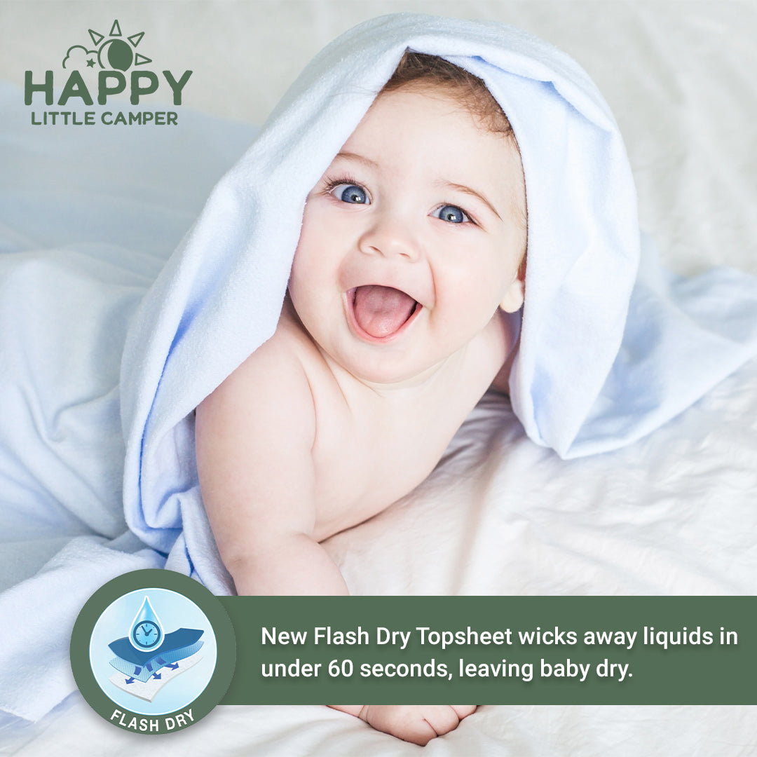 Happy Little Camper Ultra-Absorbent Natural Baby Diapers Size 1 - Newborn