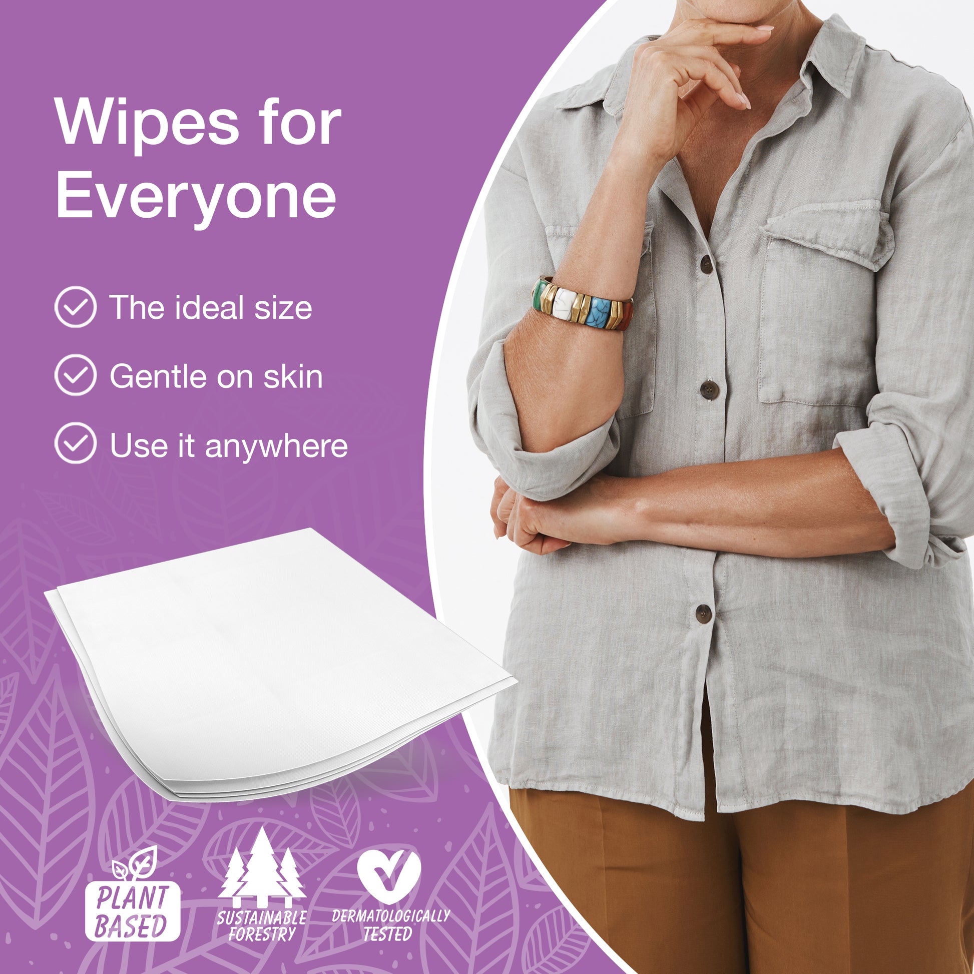 Natural Cotton Body Wipes for Adults