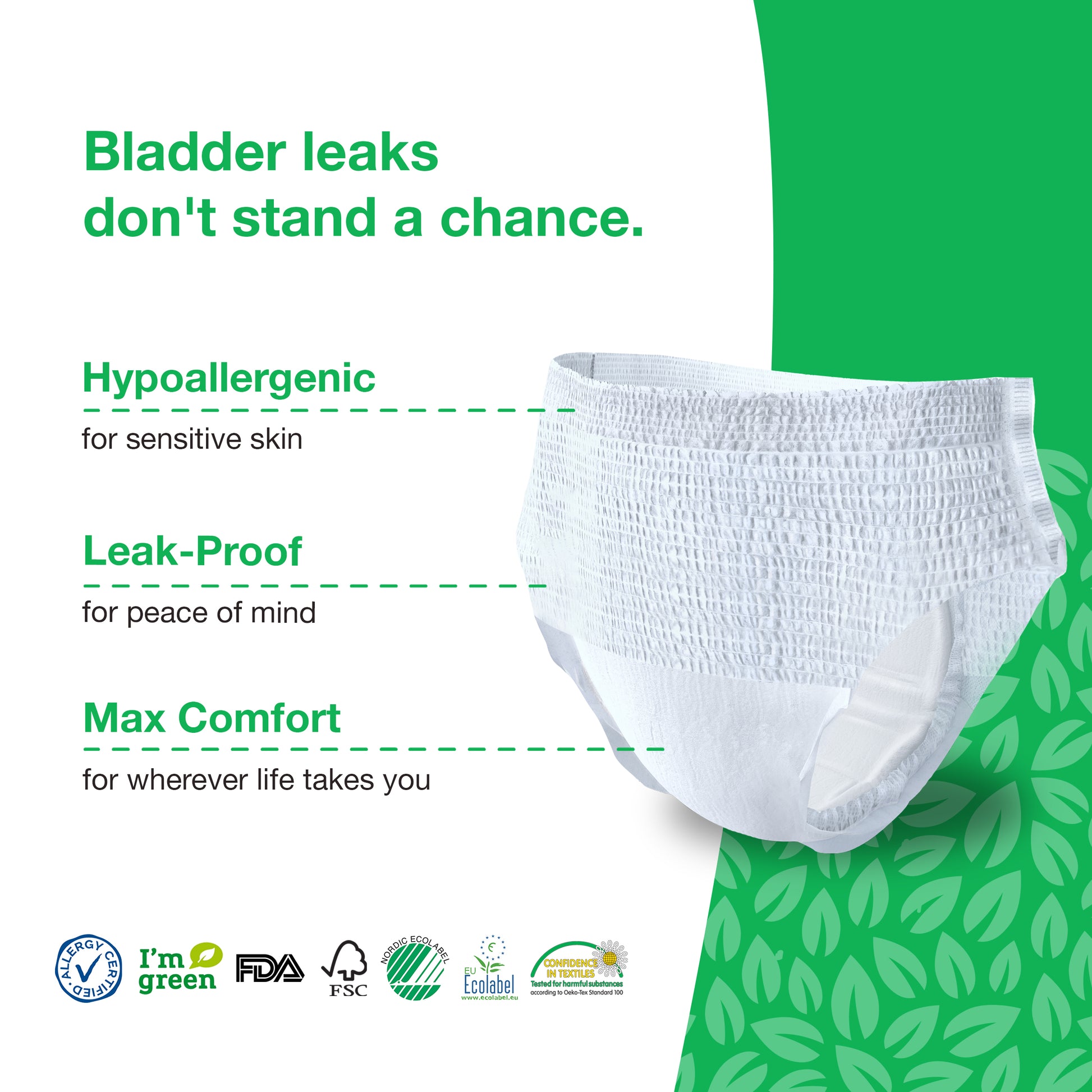 Veeda Natural Adult Incontinence Underwear for Men Large Value Pack