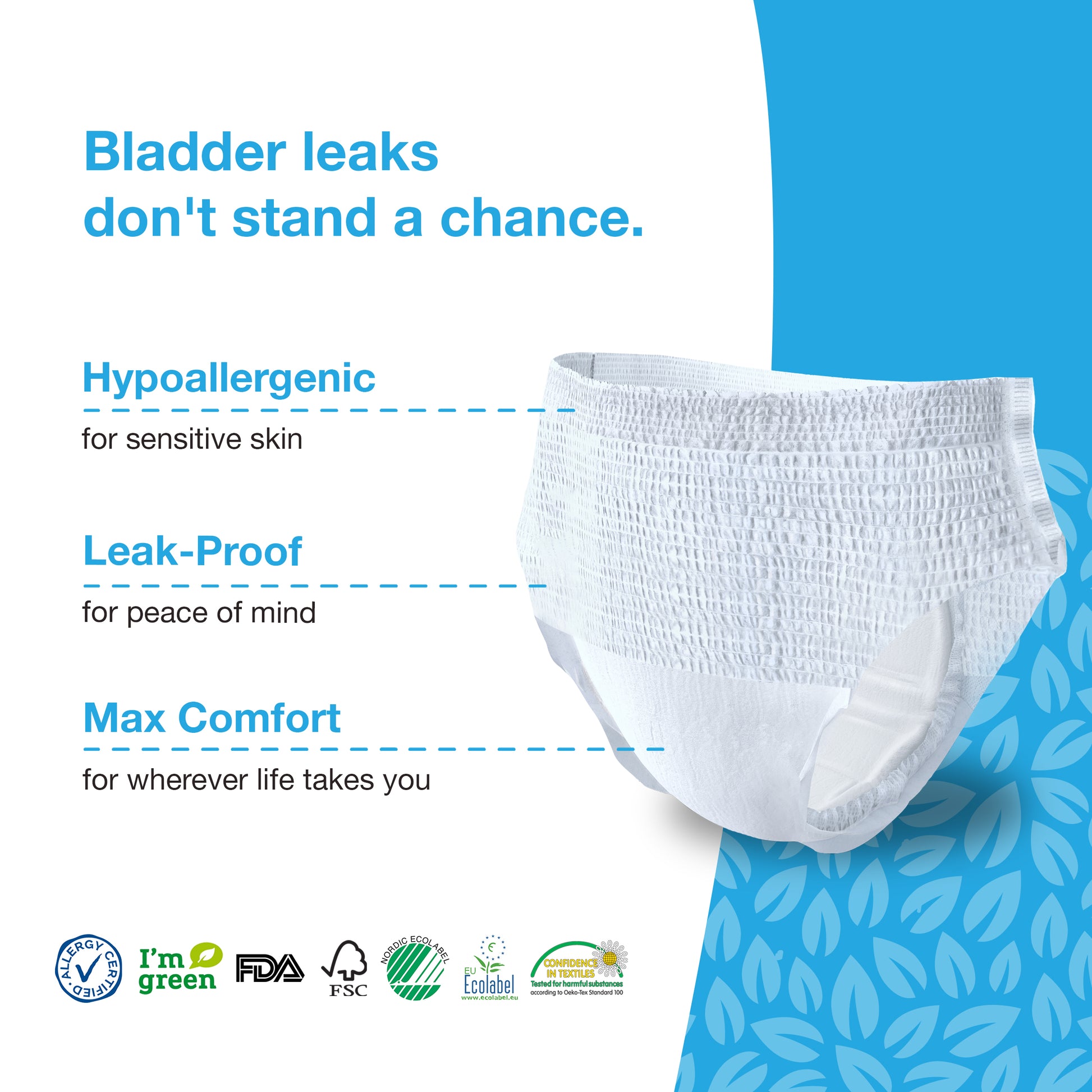 Veeda Natural Adult Incontinence Underwear for Men Extra Large