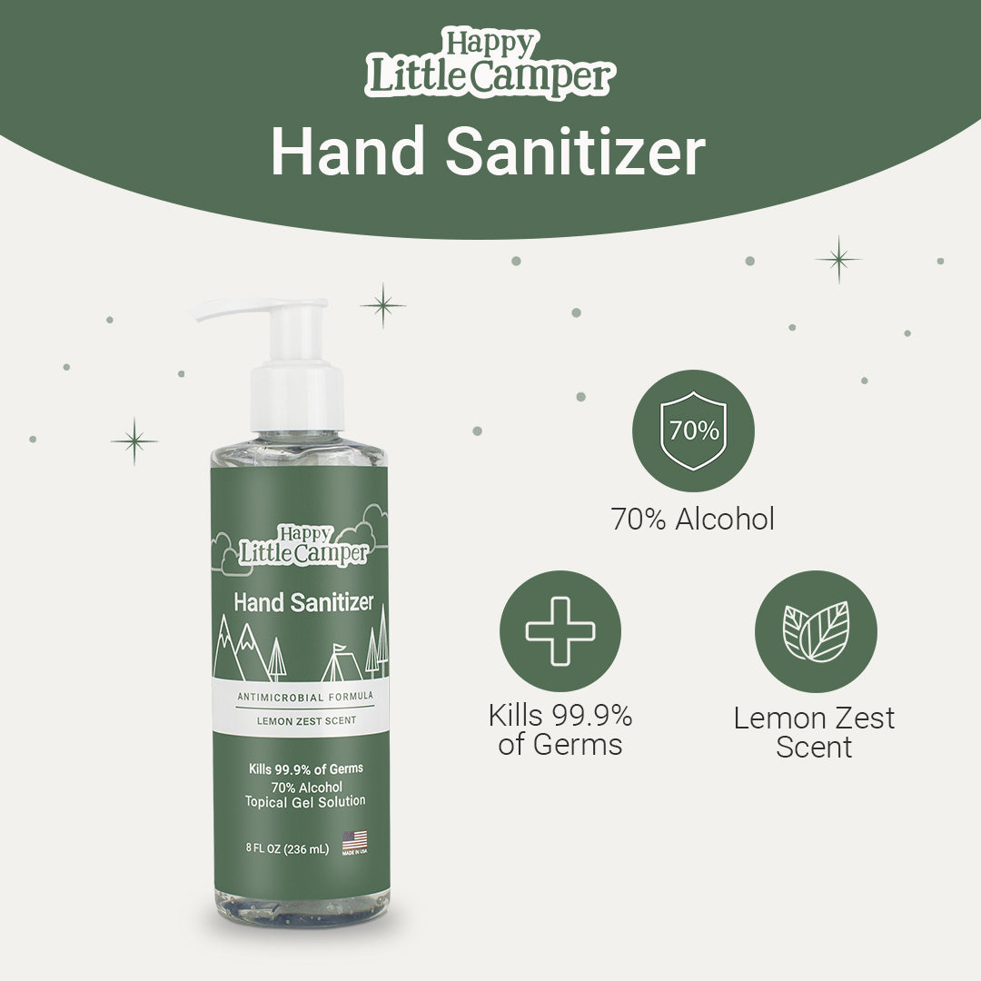 Happy Little Camper Hand Sanitizer with Lemon Zest Scent