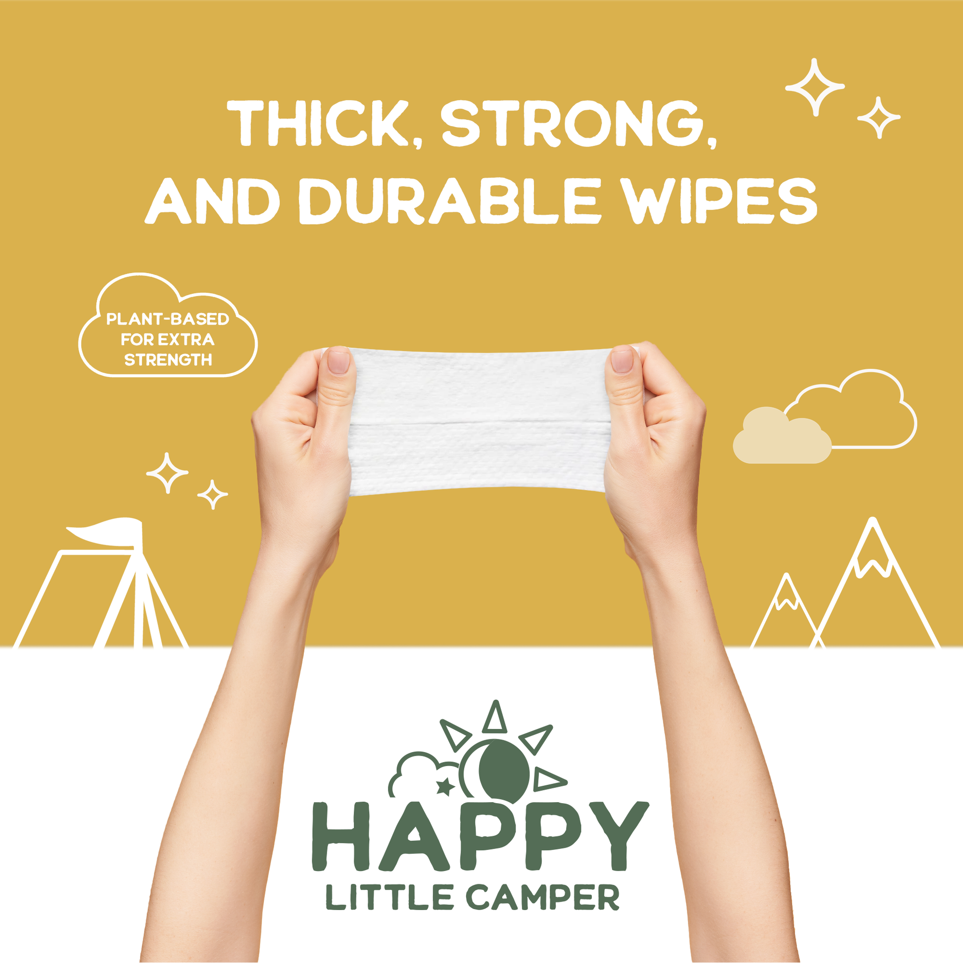 Happy Little Camper Natural Flushable Wipes