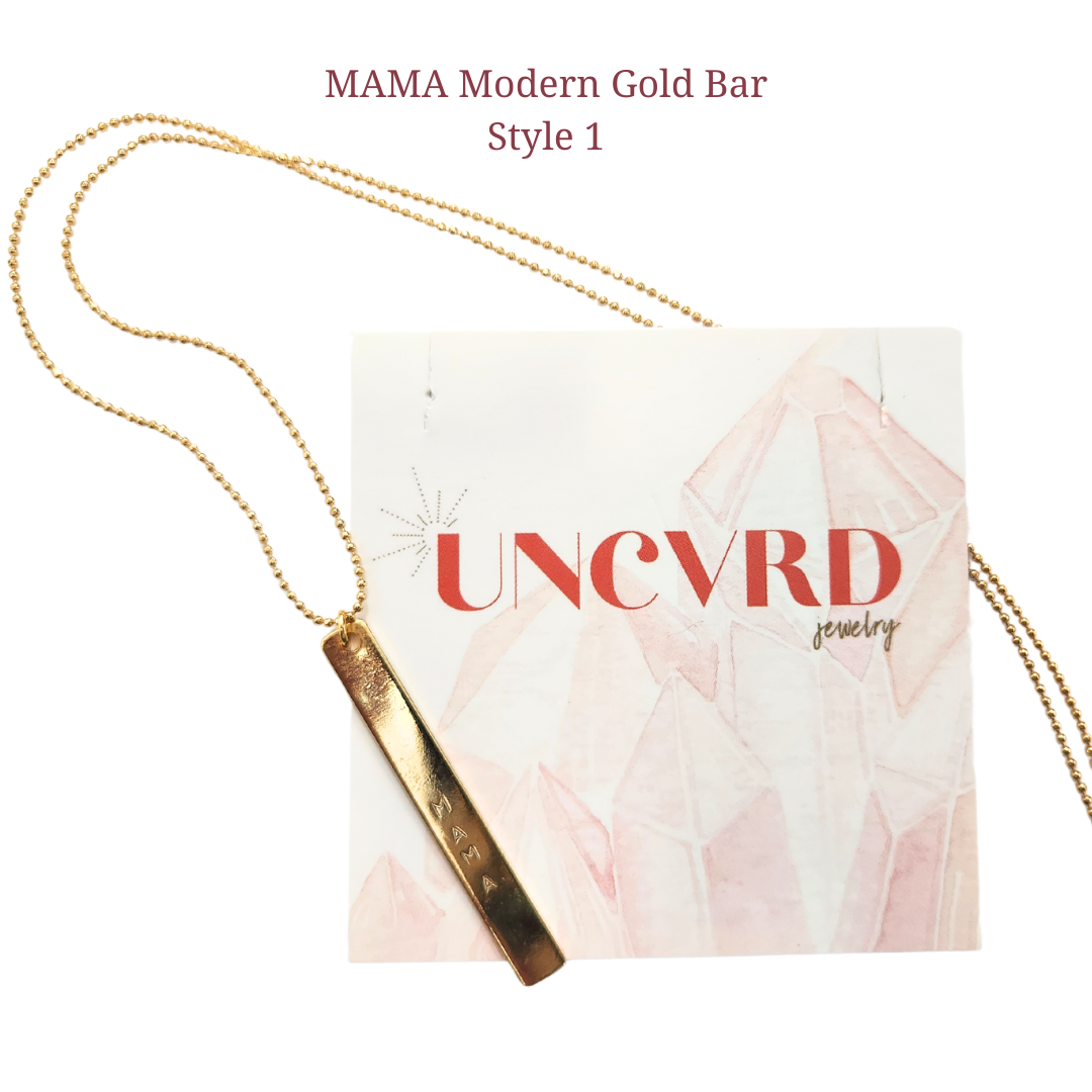 UNCVRD 18k Gold Plated Mama Necklace