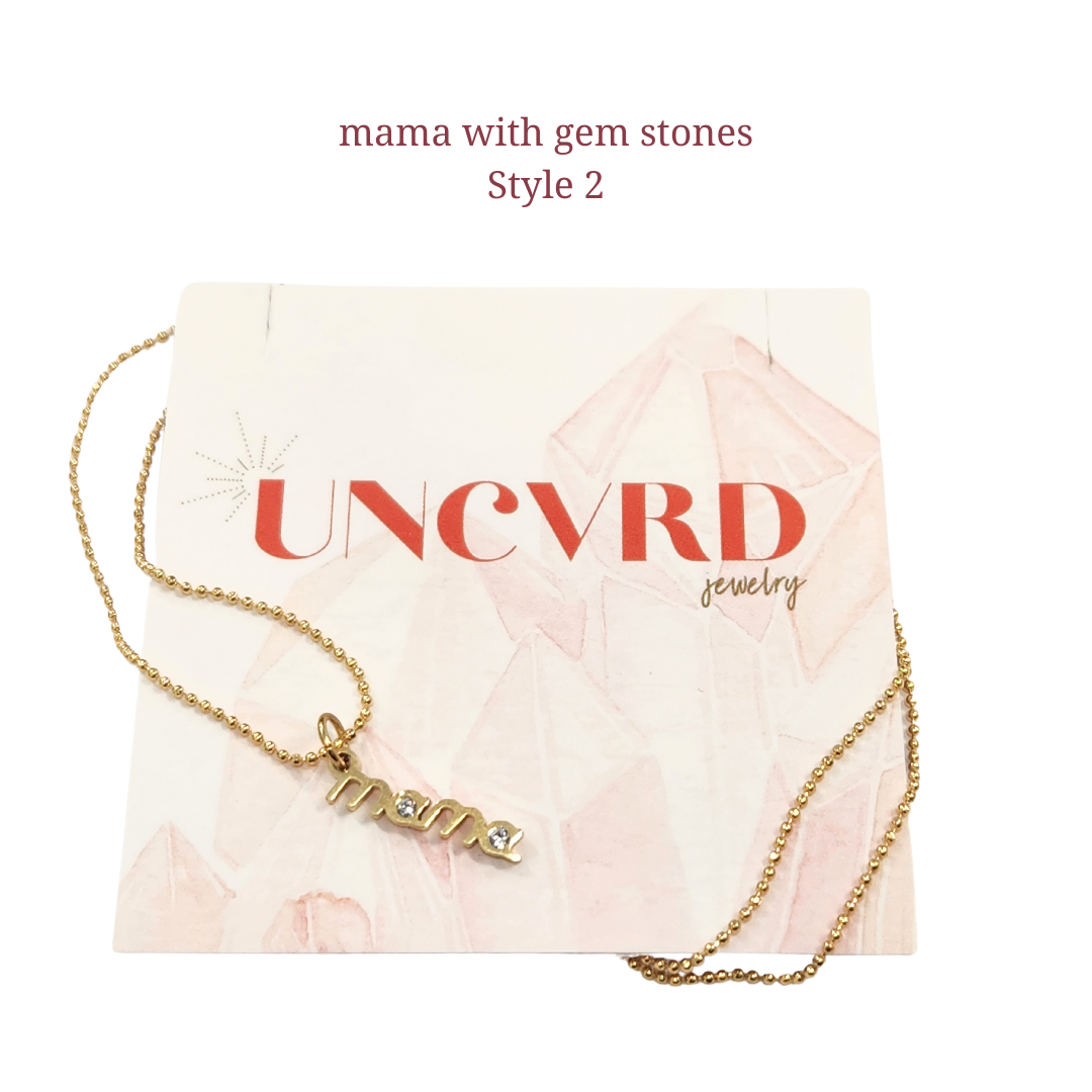 UNCVRD 18k Gold Plated Mama Necklace