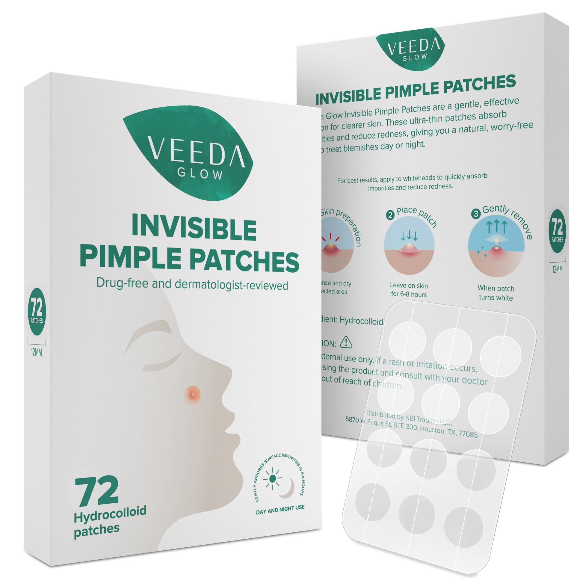 Veeda Glow Invisible Hydrocolloid Pimple Patches