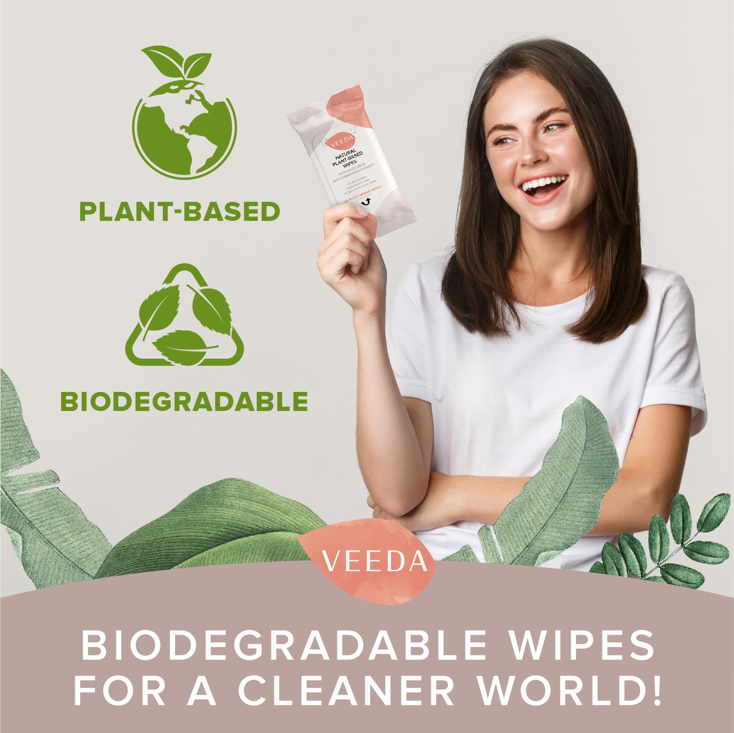 Veeda Plant-Based Natural Feminine Wipes