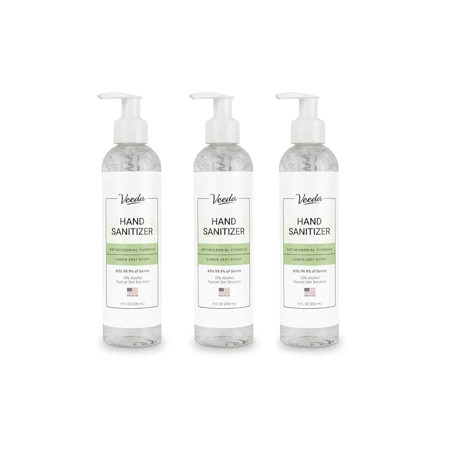 Veeda Hand Sanitizer with Lemon Zest Scent