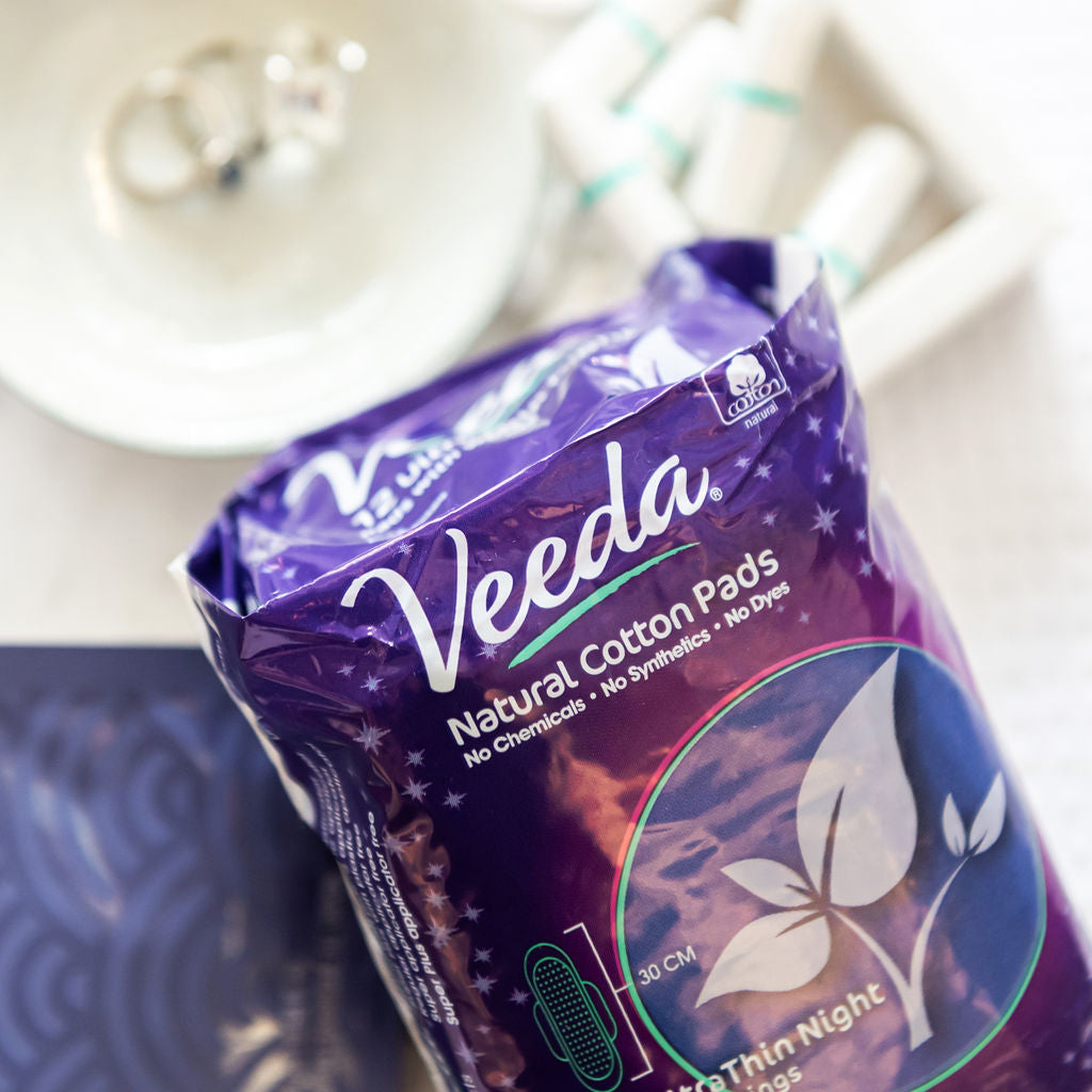 Veeda Ultra-Thin Natural Cotton Night Pads