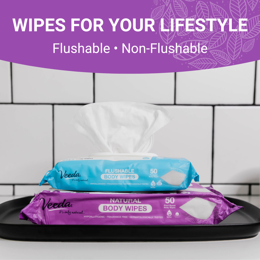 Veeda Extra Large Body Wipes for Adults (8.66” x 9.44”)