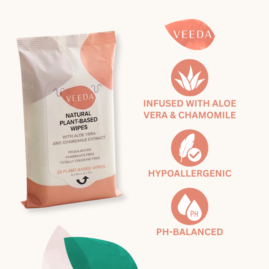Veeda Plant-Based Natural Feminine Wipes