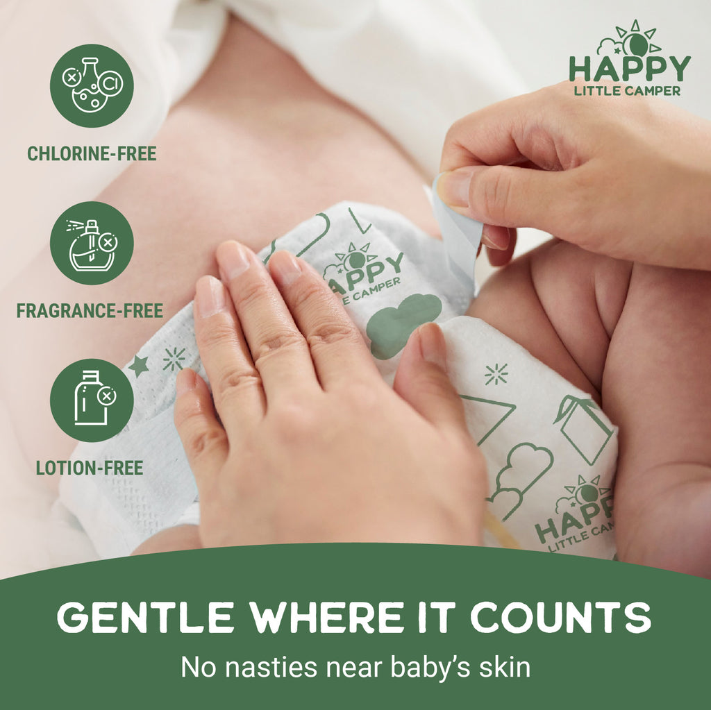 COMING SOON Happy Little Camper Super Saver Baby Diapers, Size 6, Junior 35+ lbs