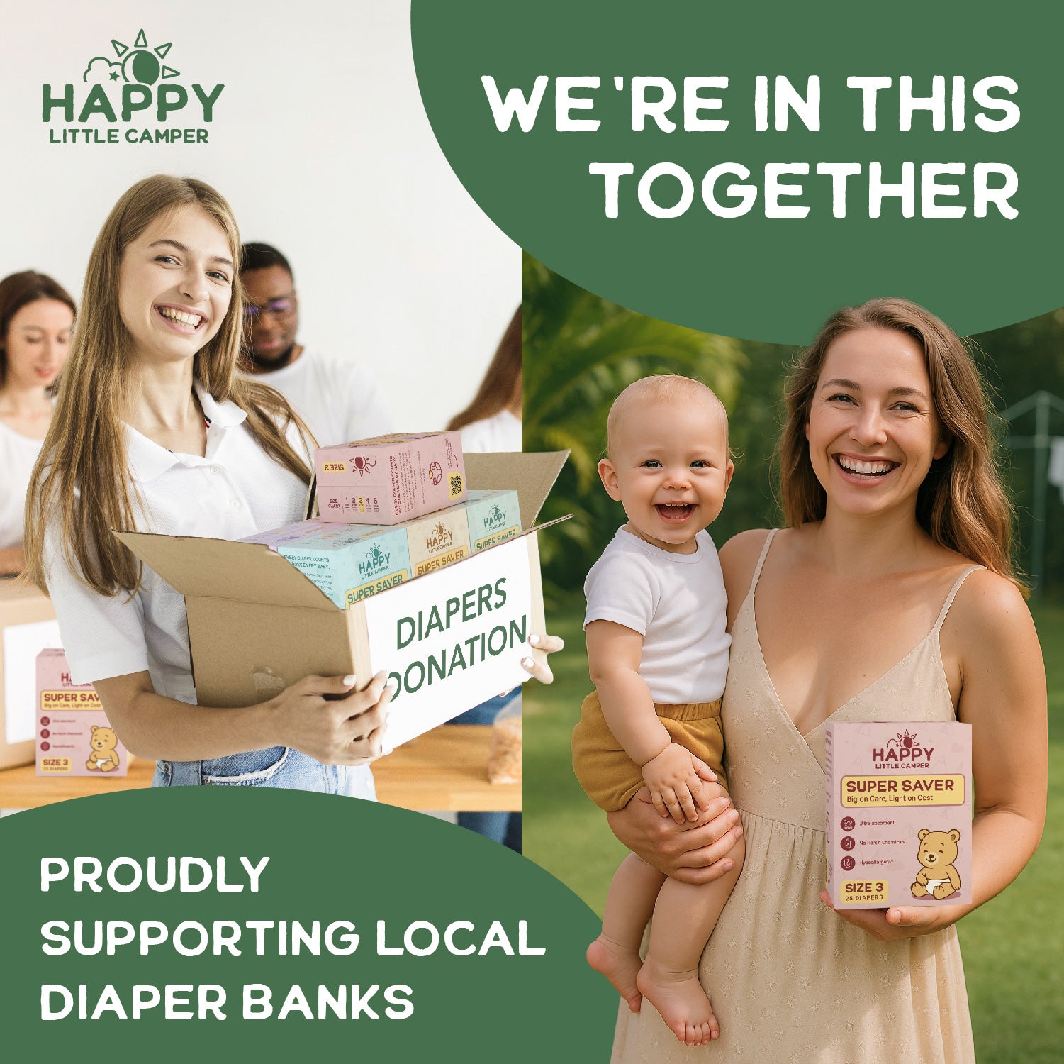 PRE-ORDER Happy Little Camper Super Saver Baby Diapers, Size 5, Walker 31-35 lbs