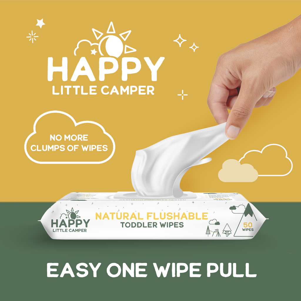 Happy Little Camper Natural Flushable Wipes