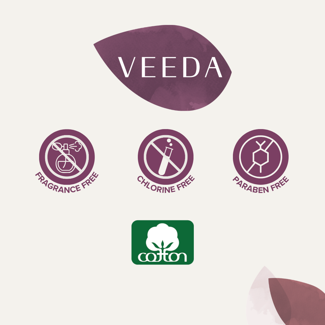 Veeda 100% Organic Cotton Cover Day Pads