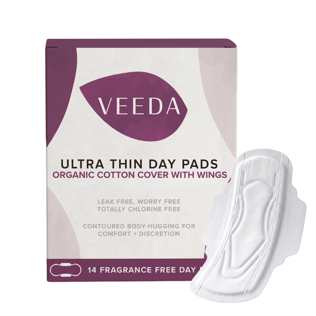 Veeda 100% Organic Cotton Cover Day Pads