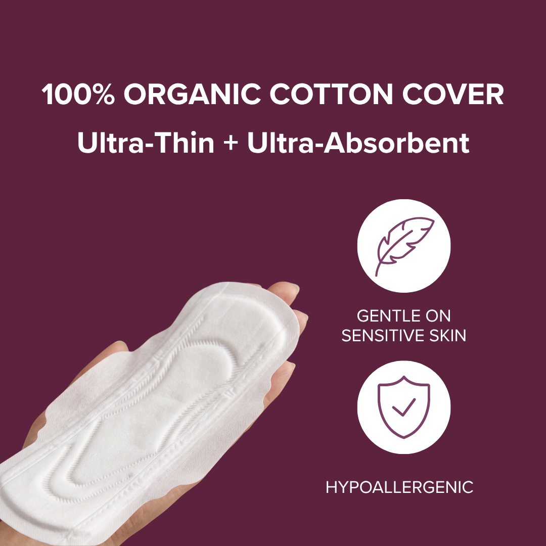 Veeda 100% Organic Cotton Cover Night Pads