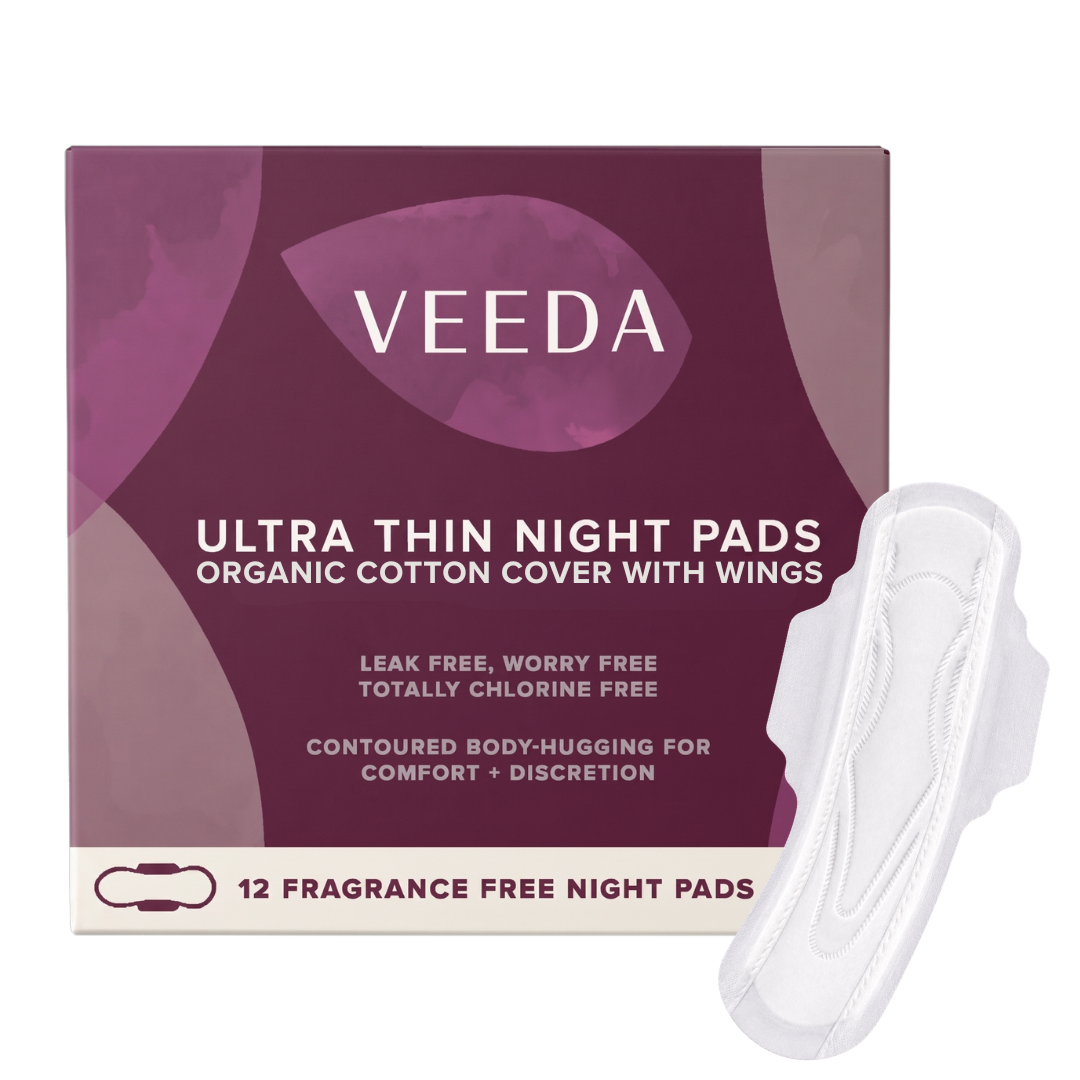 Veeda 100% Organic Cotton Cover Night Pads