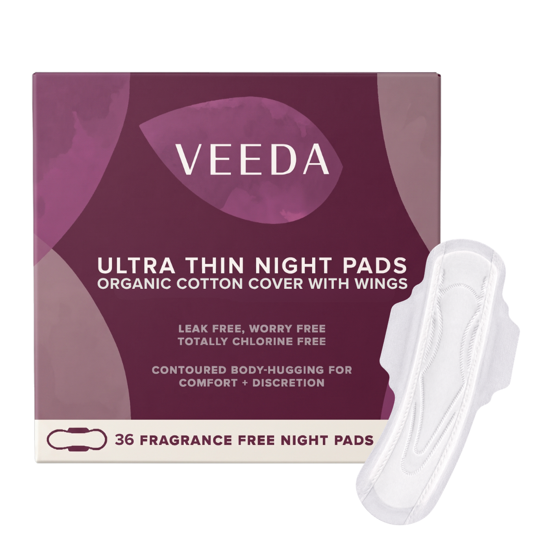 Veeda 100% Organic Cotton Cover Night Pads
