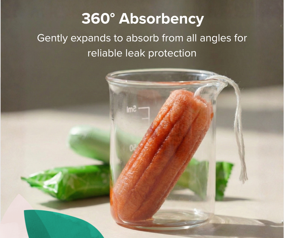 Veeda 100% Natural Cotton Non-Applicator Tampons Super