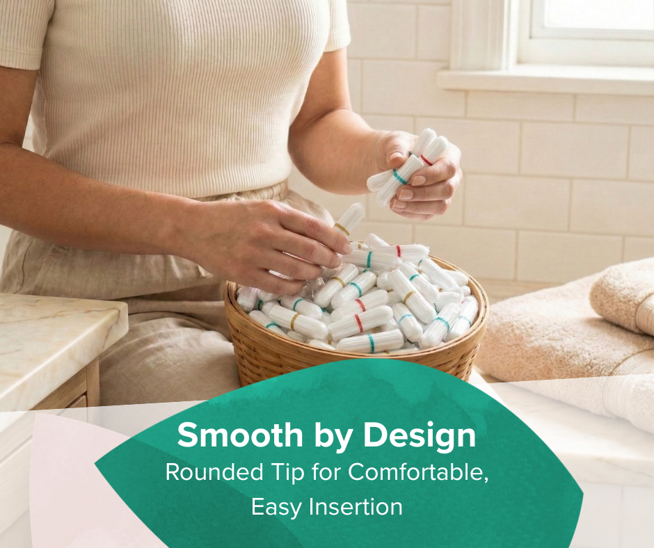 Veeda 100% Natural Cotton Non-Applicator Tampons Super