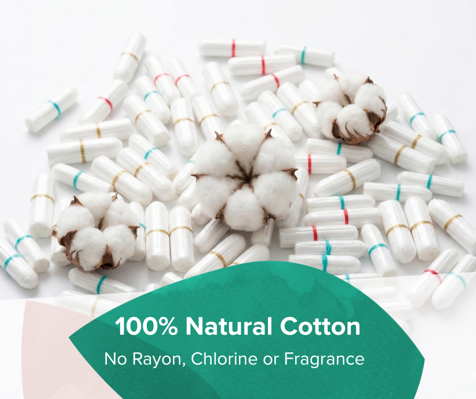Veeda 100% Natural Cotton Non-Applicator Tampons Super
