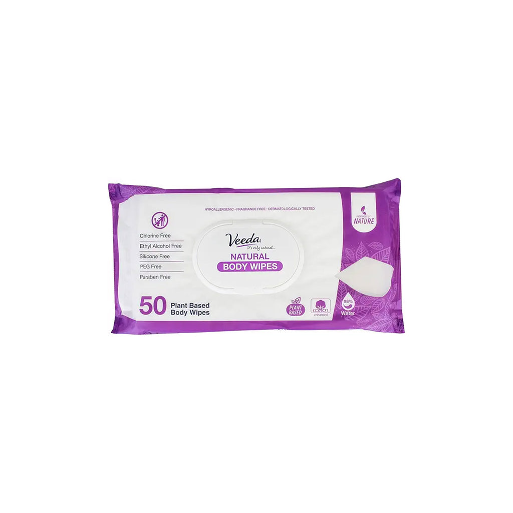Natural Cotton Body Wipes for Adults Value Pack