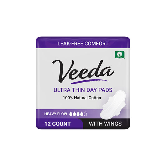 Veeda Ultra-Thin Natural Cotton Day Pads