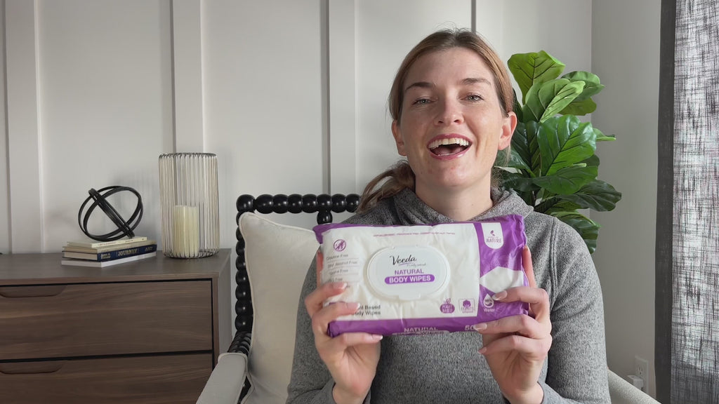 Natural Cotton Body Wipes for Adults Value Pack