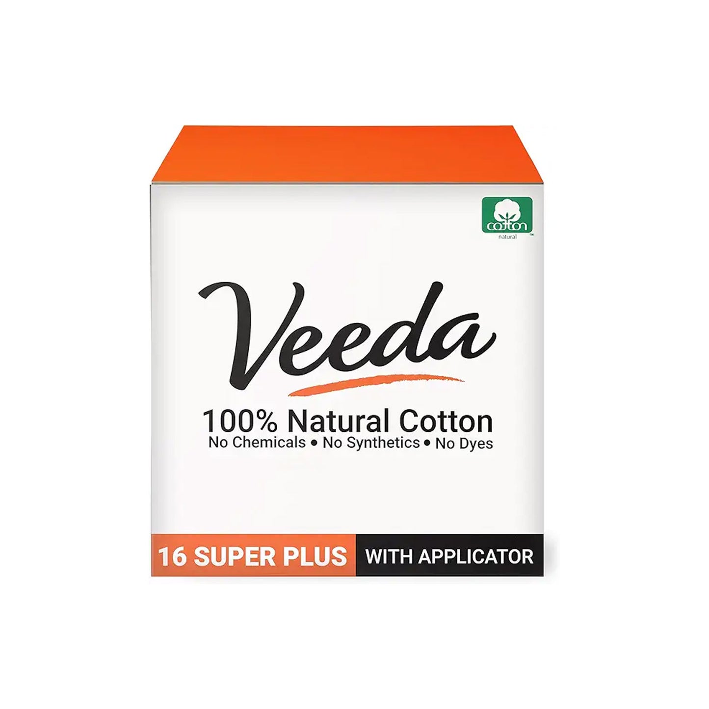 Veeda 100% Natural Cotton Tampons Super Plus