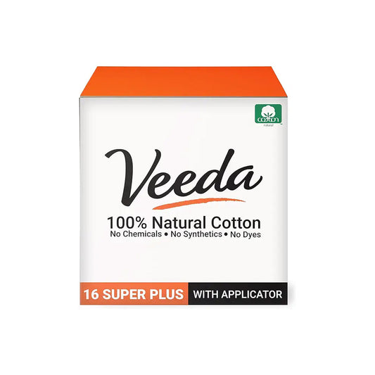 Veeda 100% Natural Cotton Tampons Super Plus